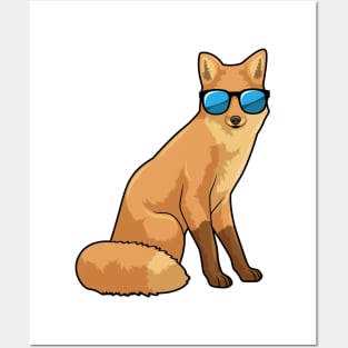 Fox with Sunglasses Posters and Art